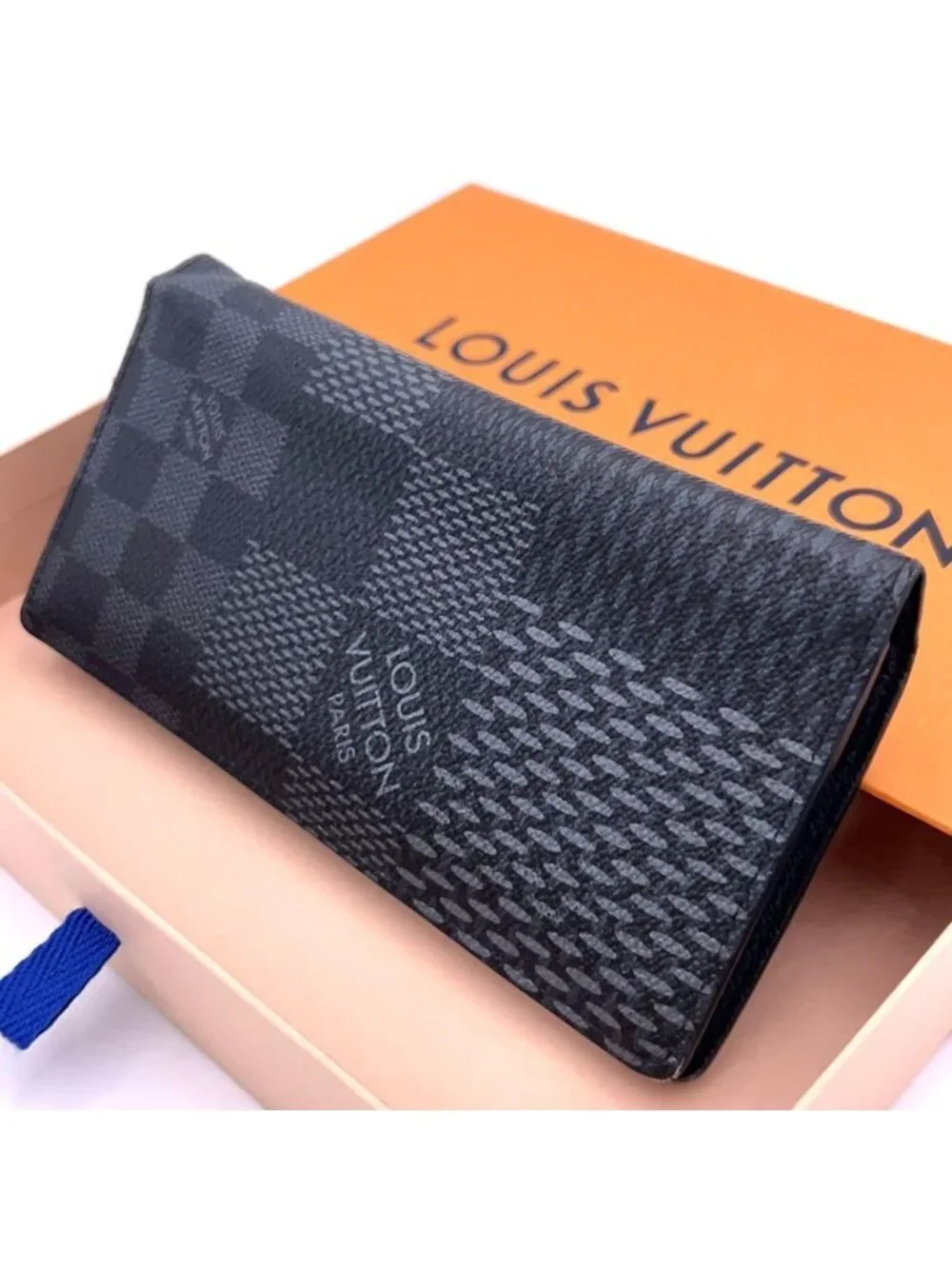 Louis Vuitton Damier Graphite Portefeuille Brazza Limited Black Wallet